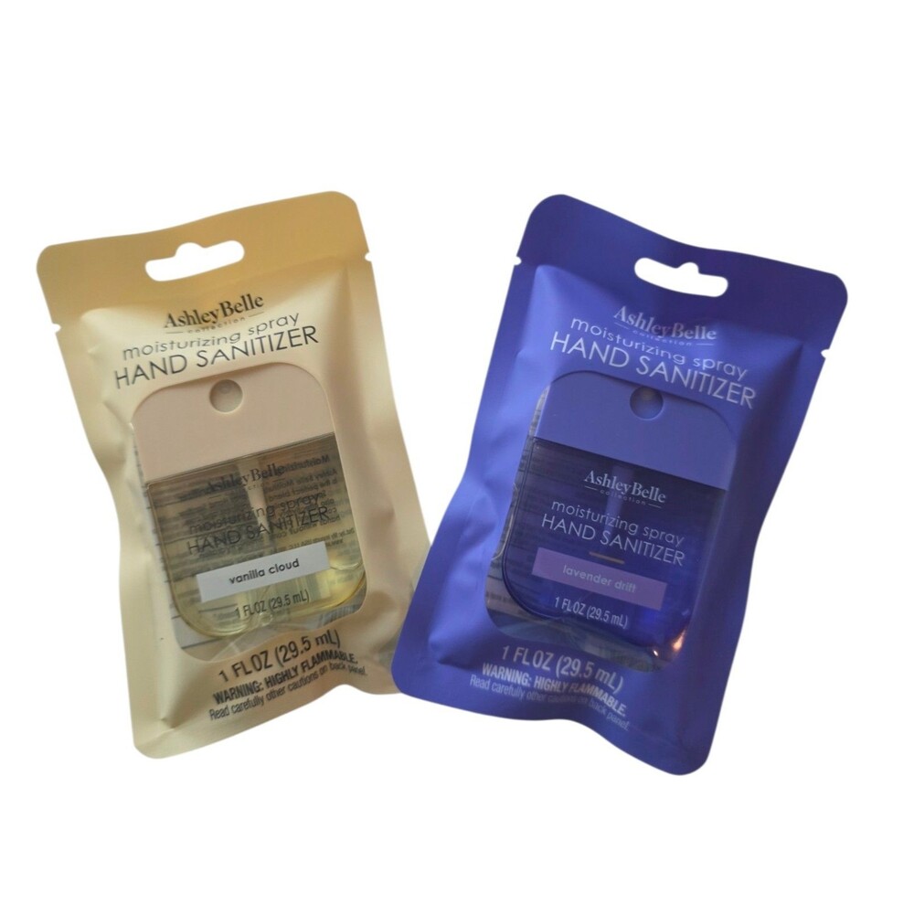 Ashley Belle Moisturizing Spray Hand Sanitizer Lavender Drift & Vanilla Cloud ×2